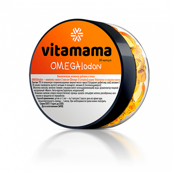 OMEGAlodon (манго), комплекс омега-3 кислот - Vitamama