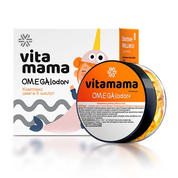 OMEGAlodon (манго), комплекс омега-3 кислот - Vitamama
