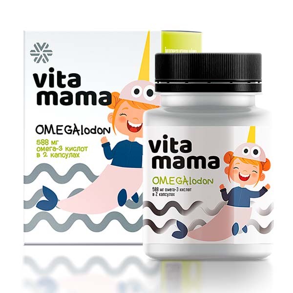 OMEGAlodon (мультифрукт), комплекс омега-3 кислот - Vitamama